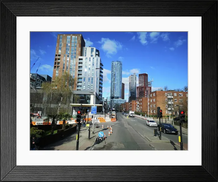 Framed Print : Nine Elms, London, UK, Oct 2021. Creator: Ethel Davies Framed Print : Nine Elms, London, UK, Oct 2021. Creator: Ethel Davies