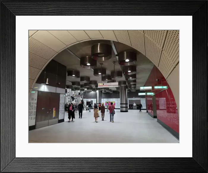 Framed Print : Elizabeth Line, Tottenham Ct Rd, London, UK, May 2022. Creator: Ethel Davies Framed Print : Elizabeth Line, Tottenham Ct Rd, London, UK, May 2022. Creator: Ethel Davies