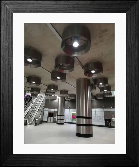 Framed Print : Elizabeth Line, Tottenham Ct Rd, London, UK, May 2022. Creator: Ethel Davies Framed Print : Elizabeth Line, Tottenham Ct Rd, London, UK, May 2022. Creator: Ethel Davies