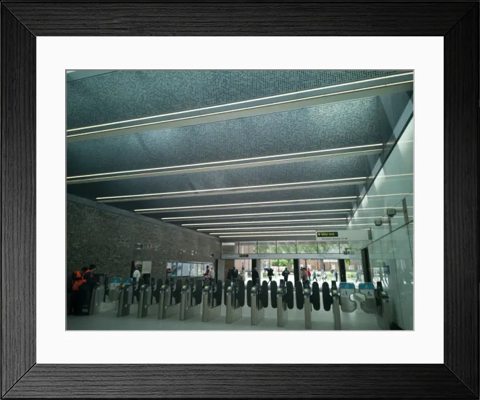 Framed Print : Elizabeth Line, Woolwich Arsenal, London, UK, May 2022. Creator: Ethel Davies Framed Print : Elizabeth Line, Woolwich Arsenal, London, UK, May 2022. Creator: Ethel Davies