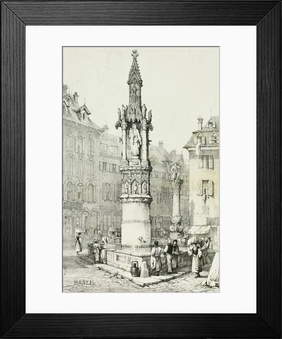 Framed Print : Basle, 1833. Creator: Samuel Prout Framed Print : Basle, 1833. Creator: Samuel Prout