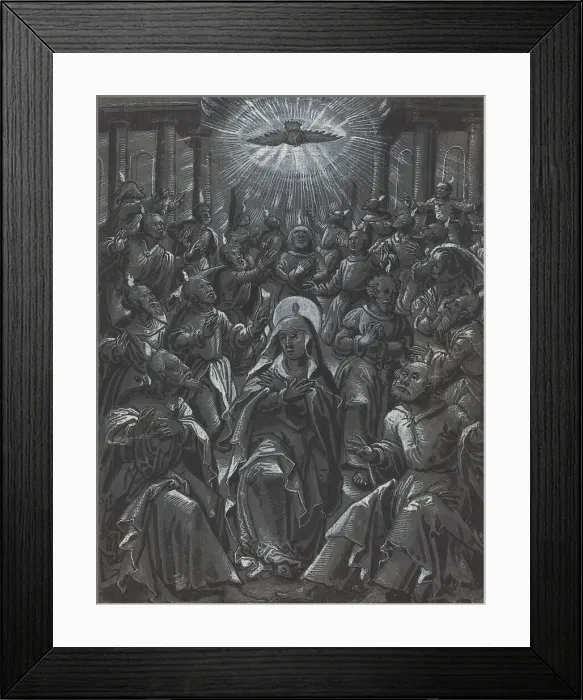 Framed Print : Pentecost [recto], c. 1600. Creator: Unknown