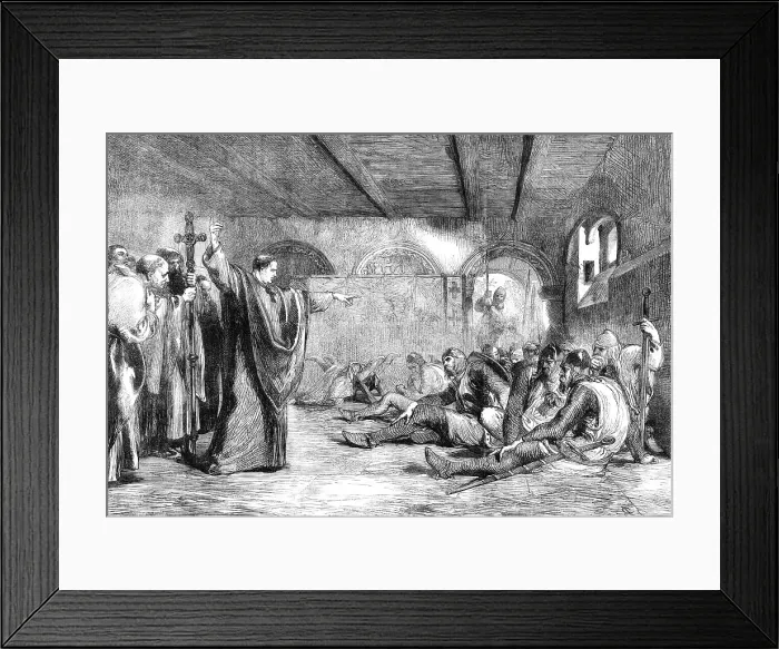 Framed Print : The Conspirators in the private apartments of Thomas A'Becket shortly before his murder... 1862. Creator: Unknown Framed Print : The Conspirators in the private apartments of Thomas A'Becket shortly before his murder... 1862. Creator: Unknown