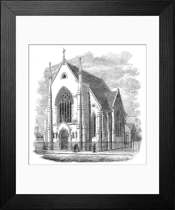 Framed Print : The German Evangelical Church, Halston-street, Lower-road, Islington, 1862. Creator: Unknown Framed Print : The German Evangelical Church, Halston-street, Lower-road, Islington, 1862. Creator: Unknown