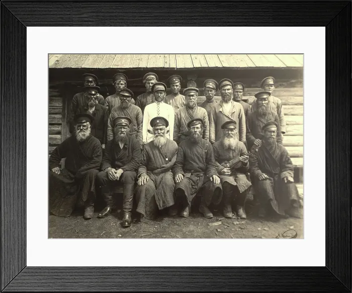Framed Print : A group of old-timer Cossacks, 1909. Creator: Nikolai Georgievich Katanaev Framed Print : A group of old-timer Cossacks, 1909. Creator: Nikolai Georgievich Katanaev