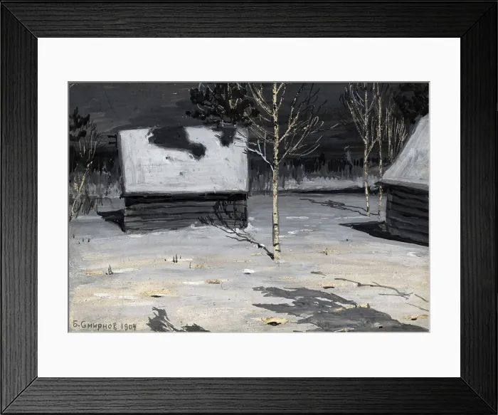 Framed Print : Moonlit Night near Irkutsk, 1904. Creator: Boris Vasilievich Smirnov Framed Print : Moonlit Night near Irkutsk, 1904. Creator: Boris Vasilievich Smirnov