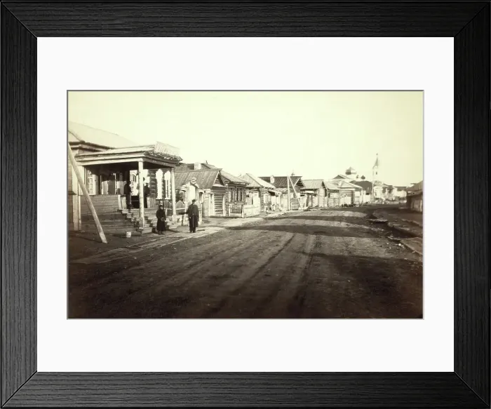 Framed Print : Street in Irkutsk, between 1885 and 1886. Creator: Unknown Framed Print : Street in Irkutsk, between 1885 and 1886. Creator: Unknown