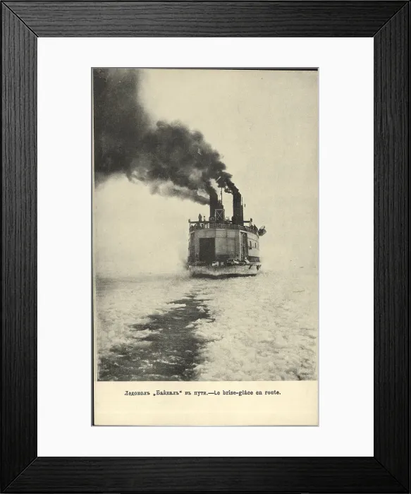 Framed Print : The icebreaker Baikal is on its way, 1904-1914. Creator: Unknown. The icebreaker Baikal is on its way, 1904-1914. Creator: Unknown Framed Print : The icebreaker Baikal is on its way, 1904-1914. Creator: Unknown. The icebreaker Baikal is on its way, 1904-1914. Creator: Unknown