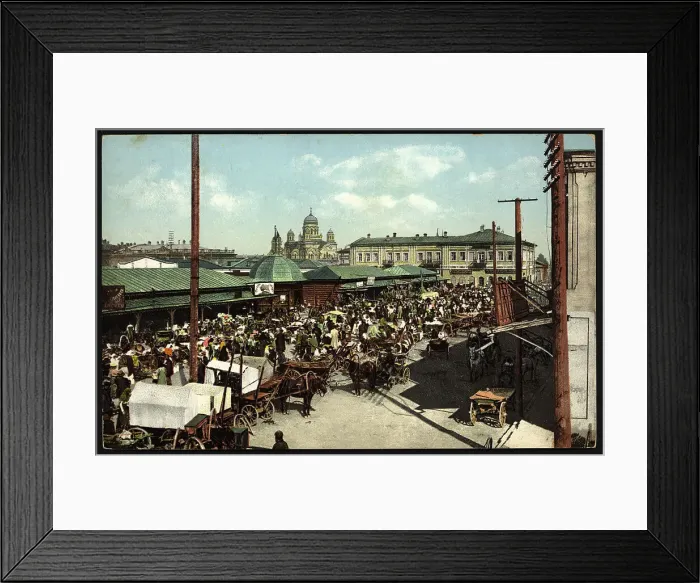 Framed Print : Irkutsk: Flea Market, 1904-1914. Creator: Unknown Framed Print : Irkutsk: Flea Market, 1904-1914. Creator: Unknown