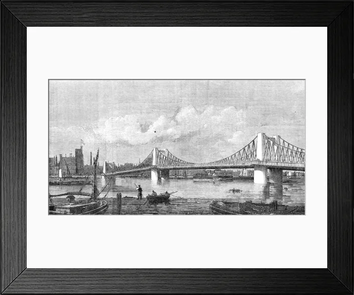 Framed Print : New bridge at Lambeth, 1862. Creator: Unknown Framed Print : New bridge at Lambeth, 1862. Creator: Unknown