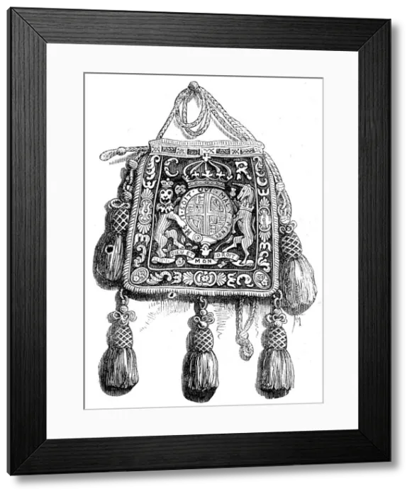 Framed Print : The Privy Purse of Catherine of Braganza, at Sizergh Hall, Westmorland, 1862. Creator: Unknown Framed Print : The Privy Purse of Catherine of Braganza, at Sizergh Hall, Westmorland, 1862. Creator: Unknown