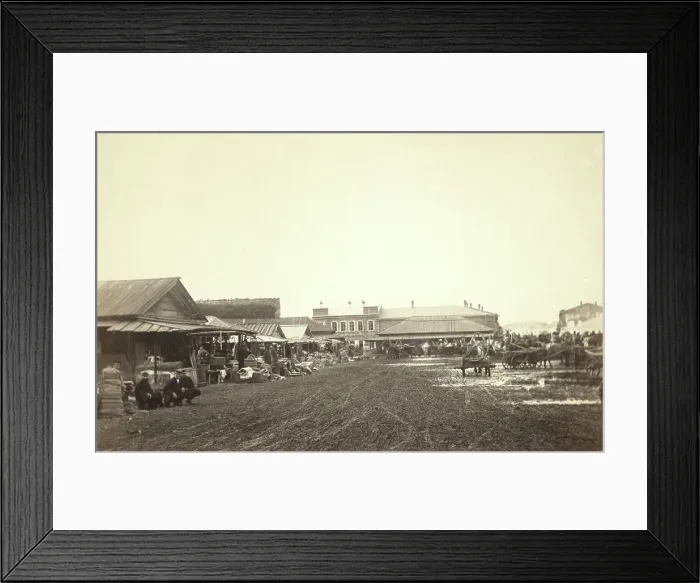 Framed Print : View in bazar [ie, bazaar] at Irkutsk, between 1885 and 1886. Creator: Unknown