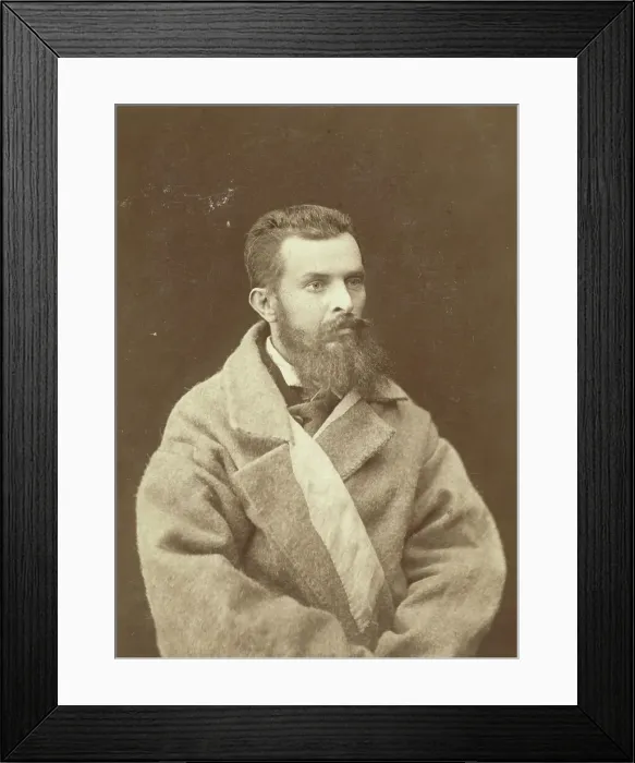 Framed Print : Tokhashanski, half-length portrait, facing right, between 1870 and 1886. Creator: Unknown Framed Print : Tokhashanski, half-length portrait, facing right, between 1870 and 1886. Creator: Unknown