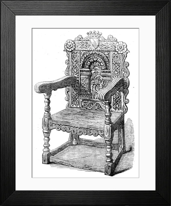 Framed Print : My Lady's Chair, at Corby Castle, formerly belonging to the Countess of Derwentwater, 1862. Creator: Unknown. My Lady's Chair, at Corby Castle, formerly belonging to the Countess of Derwentwater, 1862. Creator: Unknown Framed Print : My Lady's Chair, at Corby Castle, formerly belonging to the Countess of Derwentwater, 1862. Creator: Unknown. My Lady's Chair, at Corby Castle, formerly belonging to the Countess of Derwentwater, 1862. Creator: Unknown
