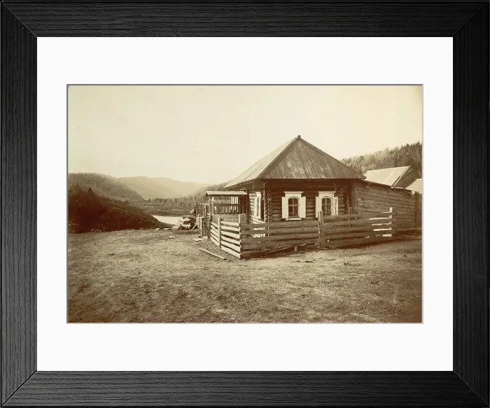 Framed Print : Fir house in the village of Beloretsky, 1909. Creator: Nikolai Georgievich Katanaev Framed Print : Fir house in the village of Beloretsky, 1909. Creator: Nikolai Georgievich Katanaev
