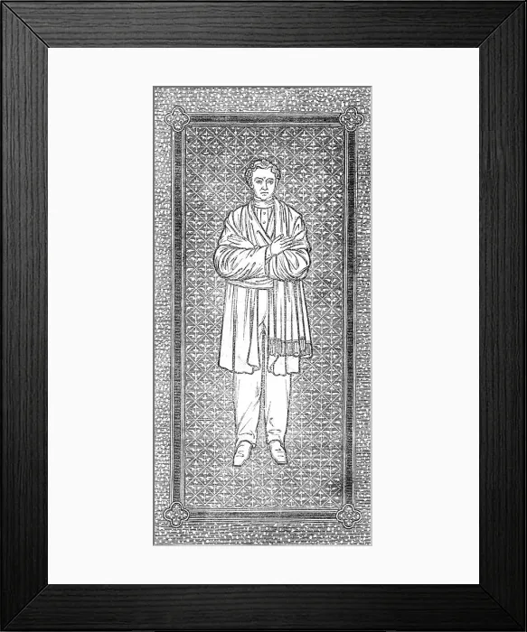 Framed Print : Monumental brass to the late Mr. Robert Stephenson in Westminster Abbey, 1862. Creator: Unknown Framed Print : Monumental brass to the late Mr. Robert Stephenson in Westminster Abbey, 1862. Creator: Unknown