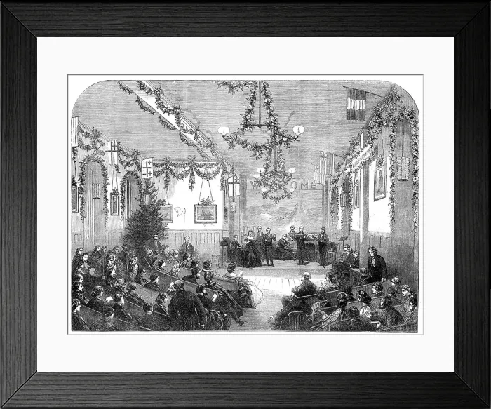 Framed Print : Winter entertainments at St. Luke's Hospital: vocal and instrumental concert on Wednesday week, 1862 Creator: Unknown Framed Print : Winter entertainments at St. Luke's Hospital: vocal and instrumental concert on Wednesday week, 1862 Creator: Unknown