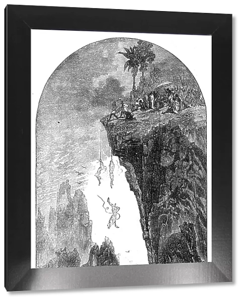 'Jack Manly': the Gabon Cliff, Africa, 1862. Creator: Unknown. 'Jack Manly': the Gabon Cliff, Africa, 1862. Creator: Unknown