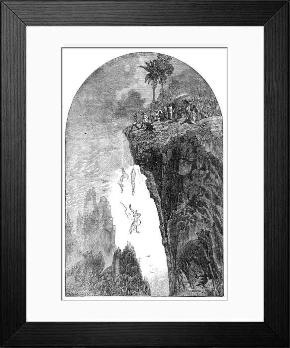 Framed Print : Jack Manly': the Gabon Cliff, Africa, 1862. Creator: Unknown. Jack Manly': the Gabon Cliff, Africa, 1862. Creator: Unknown Framed Print : Jack Manly': the Gabon Cliff, Africa, 1862. Creator: Unknown. Jack Manly': the Gabon Cliff, Africa, 1862. Creator: Unknown