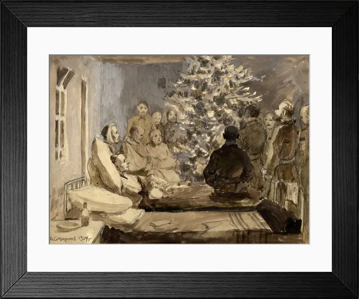 Framed Print : Christmas Tree at a Field Hospital near Irkutsk during the Russo-Japanese War, 1904. Creator: Boris Vasilievich Smirnov Framed Print : Christmas Tree at a Field Hospital near Irkutsk during the Russo-Japanese War, 1904. Creator: Boris Vasilievich Smirnov