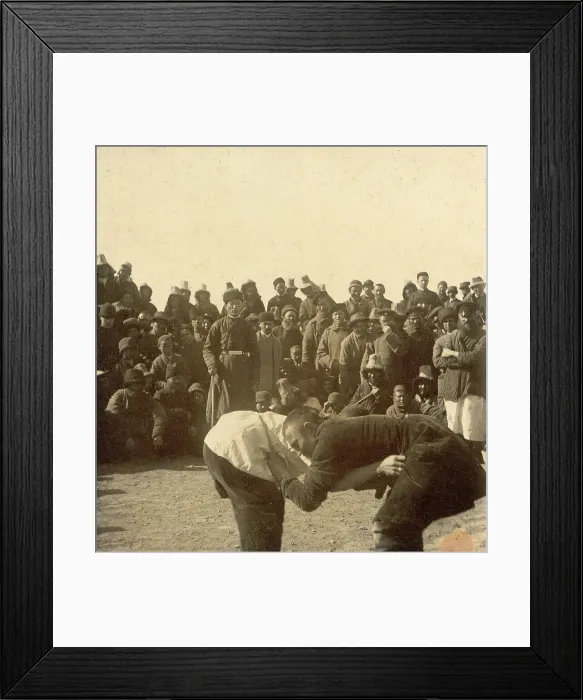 Framed Print : Kirgiz Wrestling: Views in the Zaisan District, 1909. Creator: Nikolai Georgievich Katanaev Framed Print : Kirgiz Wrestling: Views in the Zaisan District, 1909. Creator: Nikolai Georgievich Katanaev