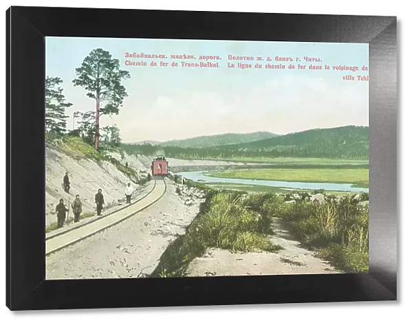 Transbaikal railway. The railway track near the city of Chita, 1904-1917. Creator: Unknown