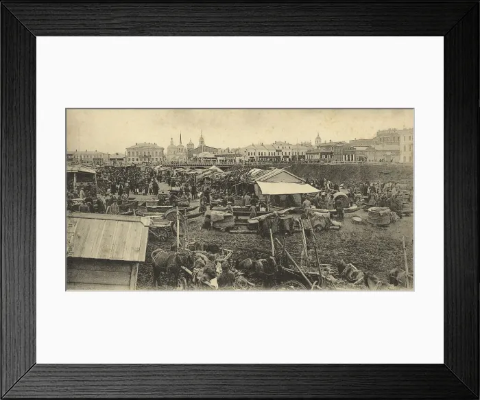 Framed Print : Tomsk: Market Place, 1900-1904. Creator: Unknown Framed Print : Tomsk: Market Place, 1900-1904. Creator: Unknown