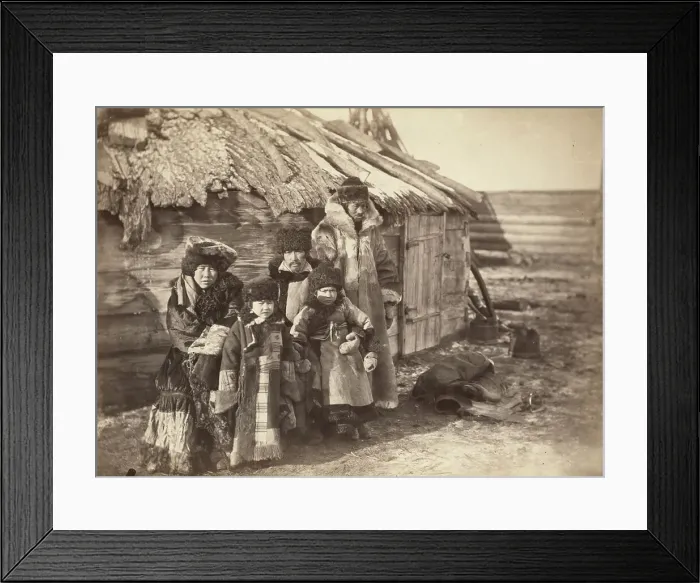 Framed Print : Group of Tartars [ie, Tatars] at small village near Minisinsk [ie, Minusinsk], between 1885 and 1886 Creator: Unknown