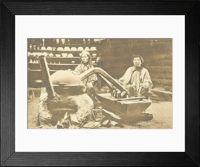 Framed Print : In a Kachin yurt. While preparing araga (wine), 1904-1917. Creator: Unknown. In a Kachin yurt. While preparing araga (wine), 1904-1917. Creator: Unknown Framed Print : In a Kachin yurt. While preparing araga (wine), 1904-1917. Creator: Unknown. In a Kachin yurt. While preparing araga (wine), 1904-1917. Creator: Unknown