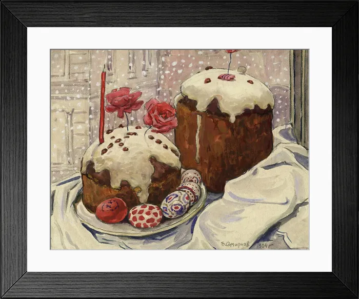 Framed Print : A Snowy Easter in Irkutsk: An Easter Meal, 1904. Creator: Boris Vasilievich Smirnov Framed Print : A Snowy Easter in Irkutsk: An Easter Meal, 1904. Creator: Boris Vasilievich Smirnov