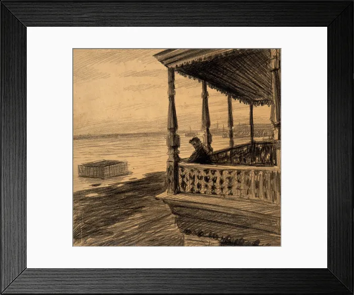 Framed Print : Balcony above the Irtysh River in Omsk, 1904. Creator: Boris Vasilievich Smirnov Framed Print : Balcony above the Irtysh River in Omsk, 1904. Creator: Boris Vasilievich Smirnov