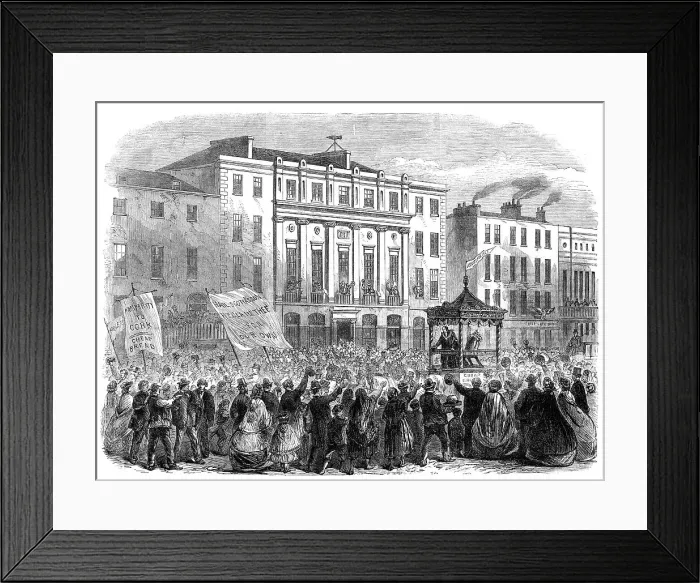 Framed Print : The Chairing of Sir John Arnott at Cork on the completion of his three years mayoralty... 1862. Creator: Unknown Framed Print : The Chairing of Sir John Arnott at Cork on the completion of his three years mayoralty... 1862. Creator: Unknown