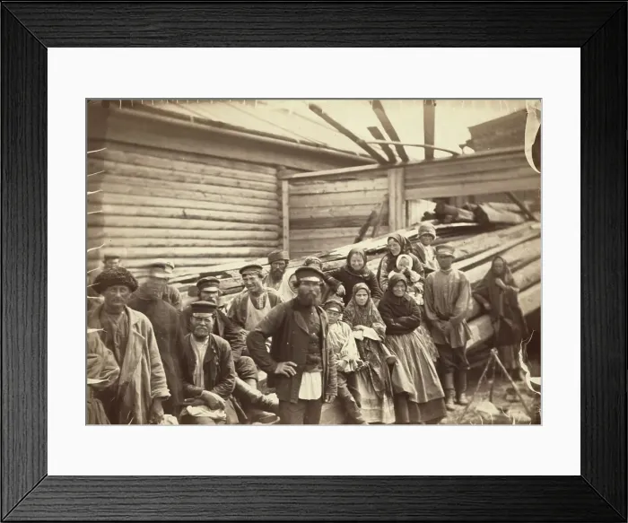 Framed Print : Laborers awaiting work at the Hill of Idleness Types of Russian working... between 1885 and 1886. Creator: Unknown Framed Print : Laborers awaiting work at the Hill of Idleness Types of Russian working... between 1885 and 1886. Creator: Unknown