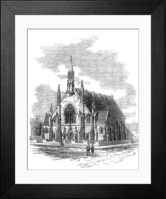 Framed Print : New Wesleyan Chapel, Beverley-road, Hull, 1862. Creator: Unknown Framed Print : New Wesleyan Chapel, Beverley-road, Hull, 1862. Creator: Unknown