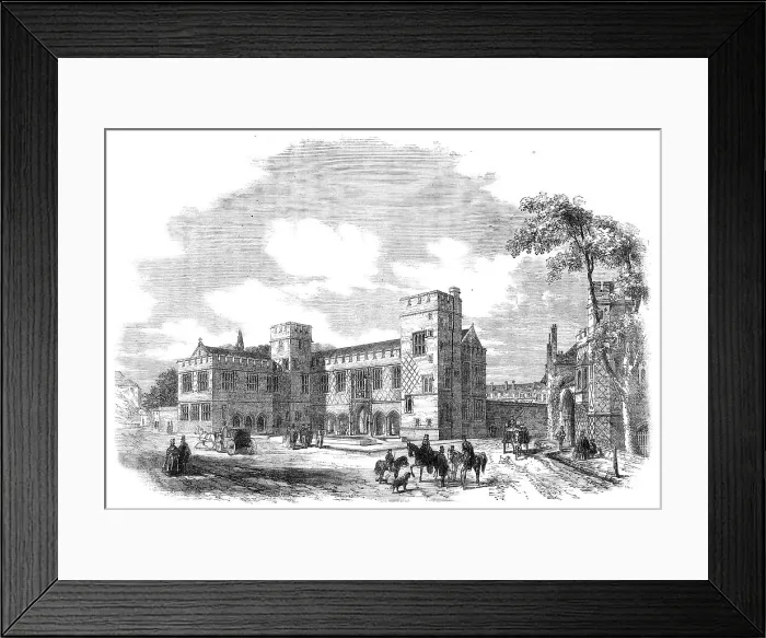 Framed Print : New school buildings at Eton College, 1862. Creator: Unknown Framed Print : New school buildings at Eton College, 1862. Creator: Unknown