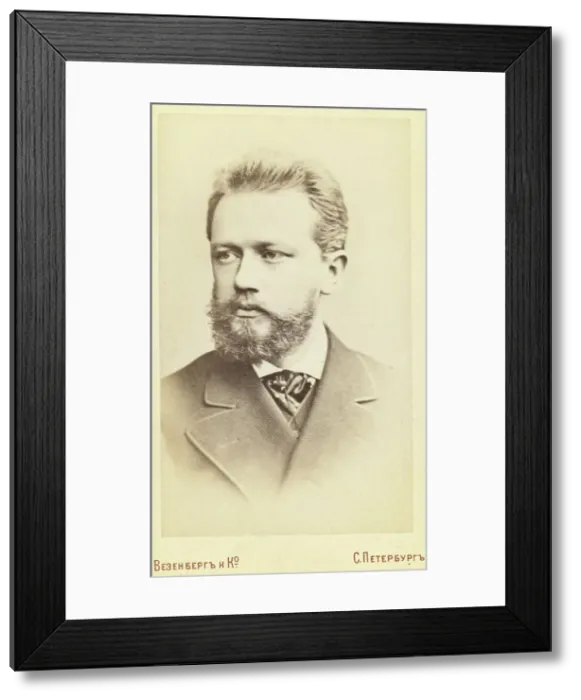 Framed Print : Peter Ilich Tchaikovsky, head-and-shoulders portrait, facing slightly left, between 1880 and 1886. Creator: Unknown Framed Print : Peter Ilich Tchaikovsky, head-and-shoulders portrait, facing slightly left, between 1880 and 1886. Creator: Unknown