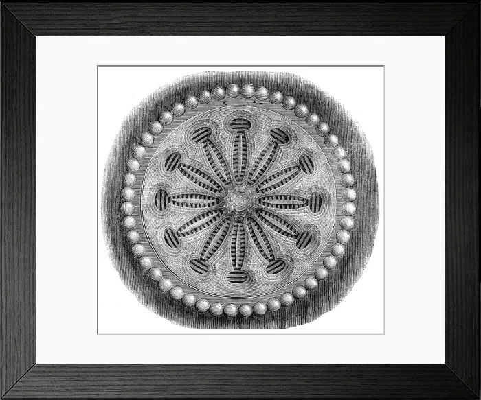 Framed Print : The cover of a carved ivory box, 1862. Creator: Unknown Framed Print : The cover of a carved ivory box, 1862. Creator: Unknown