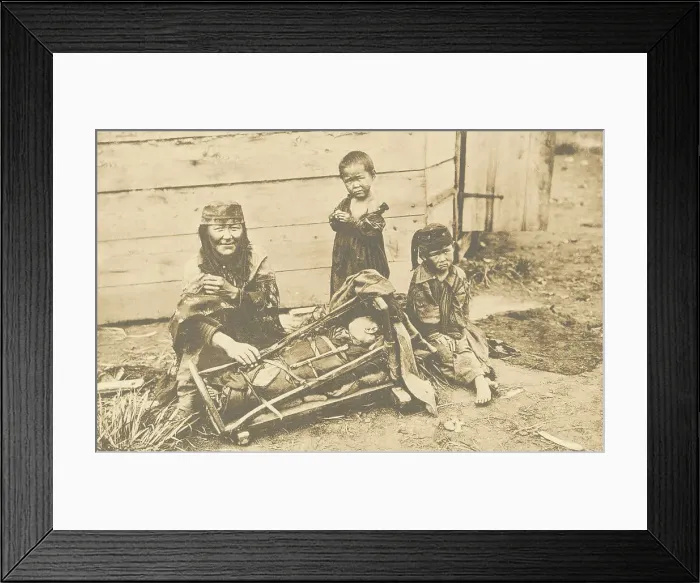 Framed Print : Kachinka with children, 1904-1917. Creator: Unknown Framed Print : Kachinka with children, 1904-1917. Creator: Unknown