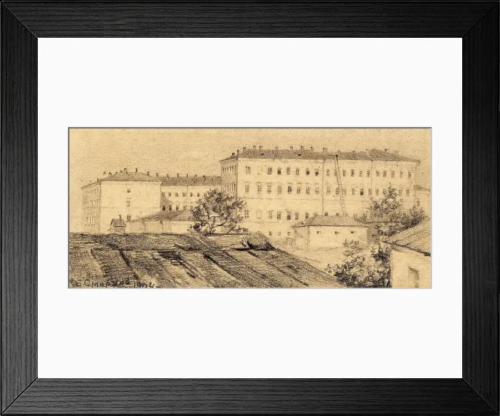 Framed Print : Siberian Cadet Corps in Omsk as Viewed from the Irtysh River, 1904. Creator: Boris Vasilievich Smirnov Framed Print : Siberian Cadet Corps in Omsk as Viewed from the Irtysh River, 1904. Creator: Boris Vasilievich Smirnov