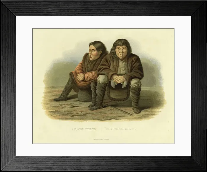 Framed Print : Tungus Vagrants, 1856. Creator: Ivan Dem'ianovich Bulychev Framed Print : Tungus Vagrants, 1856. Creator: Ivan Dem'ianovich Bulychev