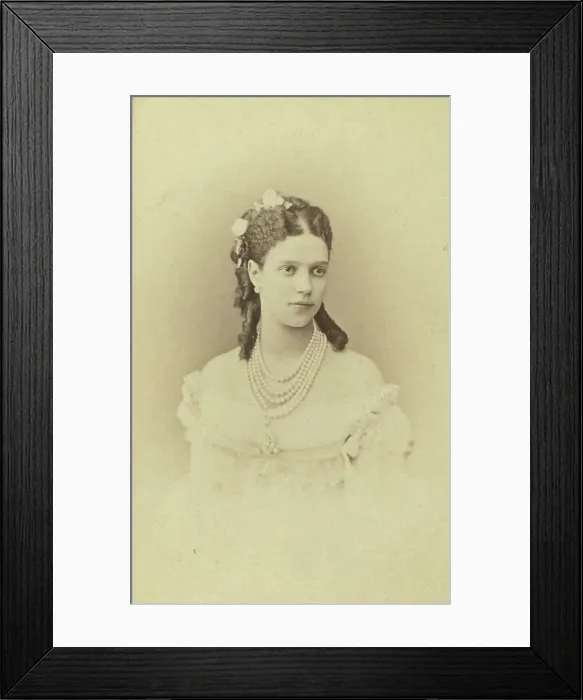 Framed Print : Princess Dagmar (later Empress Maria Feodorovna) head-and-shoulders... between 1860 and 70. Creator: Unknown Framed Print : Princess Dagmar (later Empress Maria Feodorovna) head-and-shoulders... between 1860 and 70. Creator: Unknown