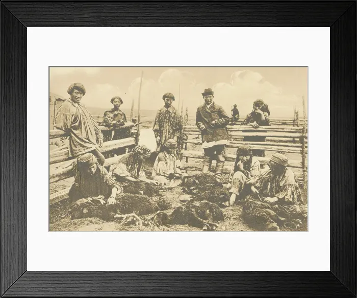 Framed Print : Kachin people. Shearing, 1904-1917. Creator: Unknown Framed Print : Kachin people. Shearing, 1904-1917. Creator: Unknown