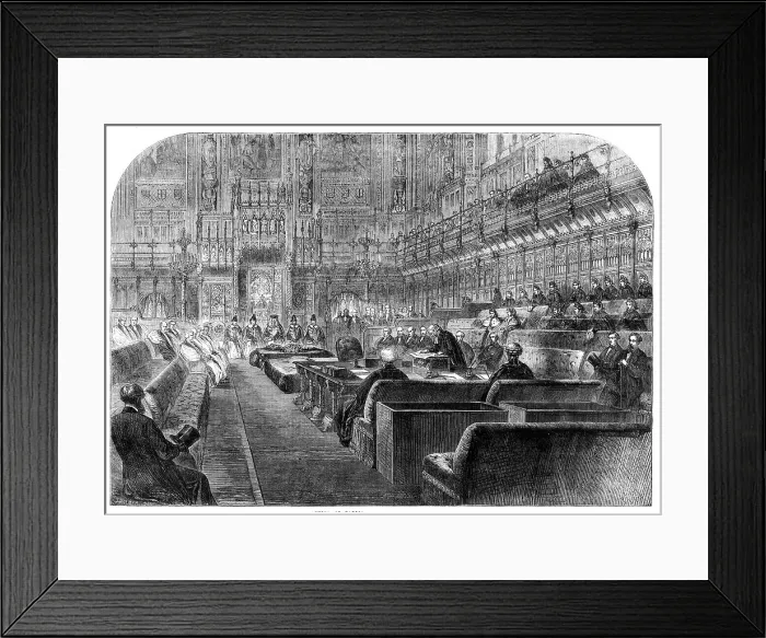 Framed Print : The Opening of Parliament by Royal Commission, 1862. Creator: Unknown Framed Print : The Opening of Parliament by Royal Commission, 1862. Creator: Unknown