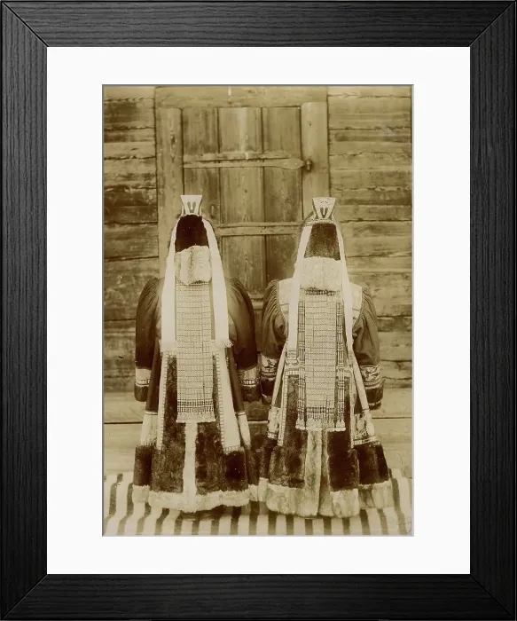 Framed Print : Rich Yakuts. Rear view of the suits, 1895-1939. Creator: L Veniukov Framed Print : Rich Yakuts. Rear view of the suits, 1895-1939. Creator: L Veniukov