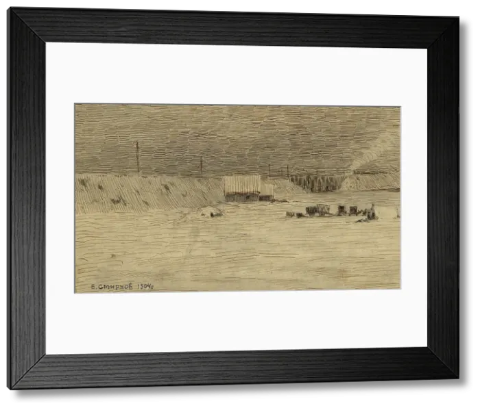 Framed Print : A Bridge over the Irkut River, 1904. Creator: Boris Vasilievich Smirnov Framed Print : A Bridge over the Irkut River, 1904. Creator: Boris Vasilievich Smirnov