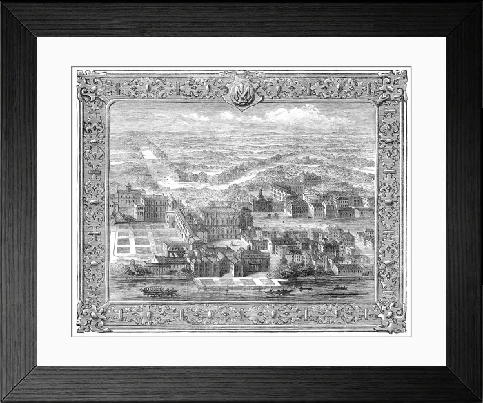Framed Print : Scene from Mr. Mark Lemon's About London': Whitehall as it appeared before the fire of 1691, (1862) Creator: Unknown. Scene from Mr. Mark Lemon's About London': Whitehall as it appeared before the fire of 1691, (1862) Creator: Unknown Framed Print : Scene from Mr. Mark Lemon's About London': Whitehall as it appeared before the fire of 1691, (1862) Creator: Unknown. Scene from Mr. Mark Lemon's About London': Whitehall as it appeared before the fire of 1691, (1862) Creator: Unknown