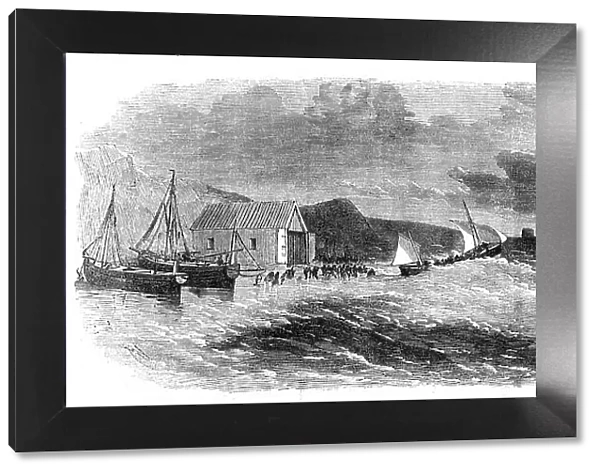The Southwold Life-boat making for the rescue of a ship's crew on the outer shoal, 1862. Creator: Unknown