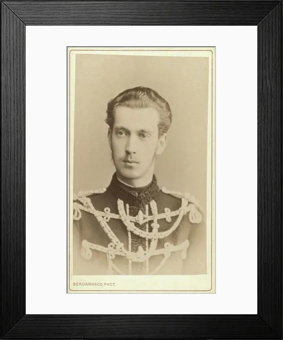 Framed Print : Grand Duke Paul Alexandrovich, head-and-shoulders portrait, facing left, between 1870 and 1886. Creator: Unknown Framed Print : Grand Duke Paul Alexandrovich, head-and-shoulders portrait, facing left, between 1870 and 1886. Creator: Unknown
