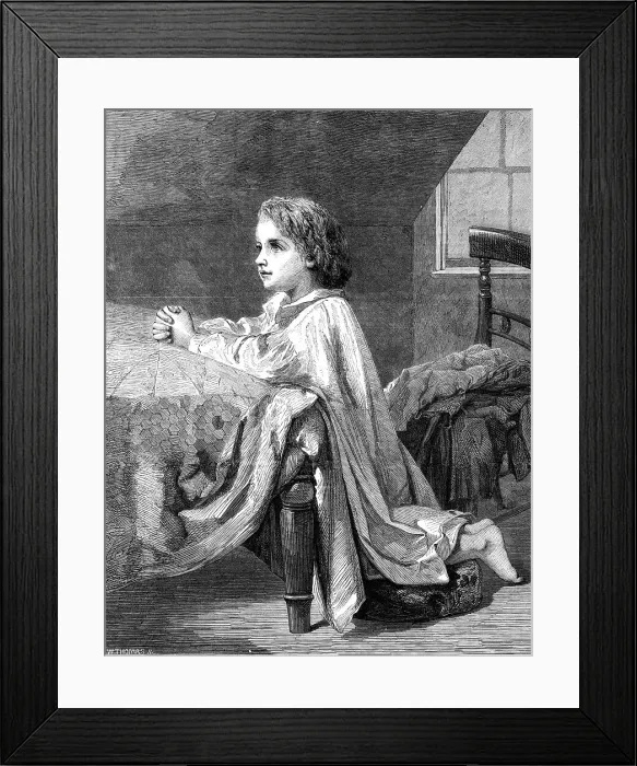 Framed Print : The Child's Prayer, by H. Lejeune, from Mr. Morby's Collection, Royal Exchange... 1862. Creator: W Thomas. The Child's Prayer, by H. Lejeune, from Mr. Morby's Collection, Royal Exchange... 1862. Creator: W Thomas Framed Print : The Child's Prayer, by H. Lejeune, from Mr. Morby's Collection, Royal Exchange... 1862. Creator: W Thomas. The Child's Prayer, by H. Lejeune, from Mr. Morby's Collection, Royal Exchange... 1862. Creator: W Thomas