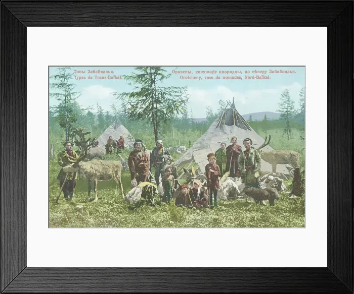 Framed Print : Orochens, nomadic foreigners, in the north of Transbaikalia, 1904-1917. Creator: Unknown